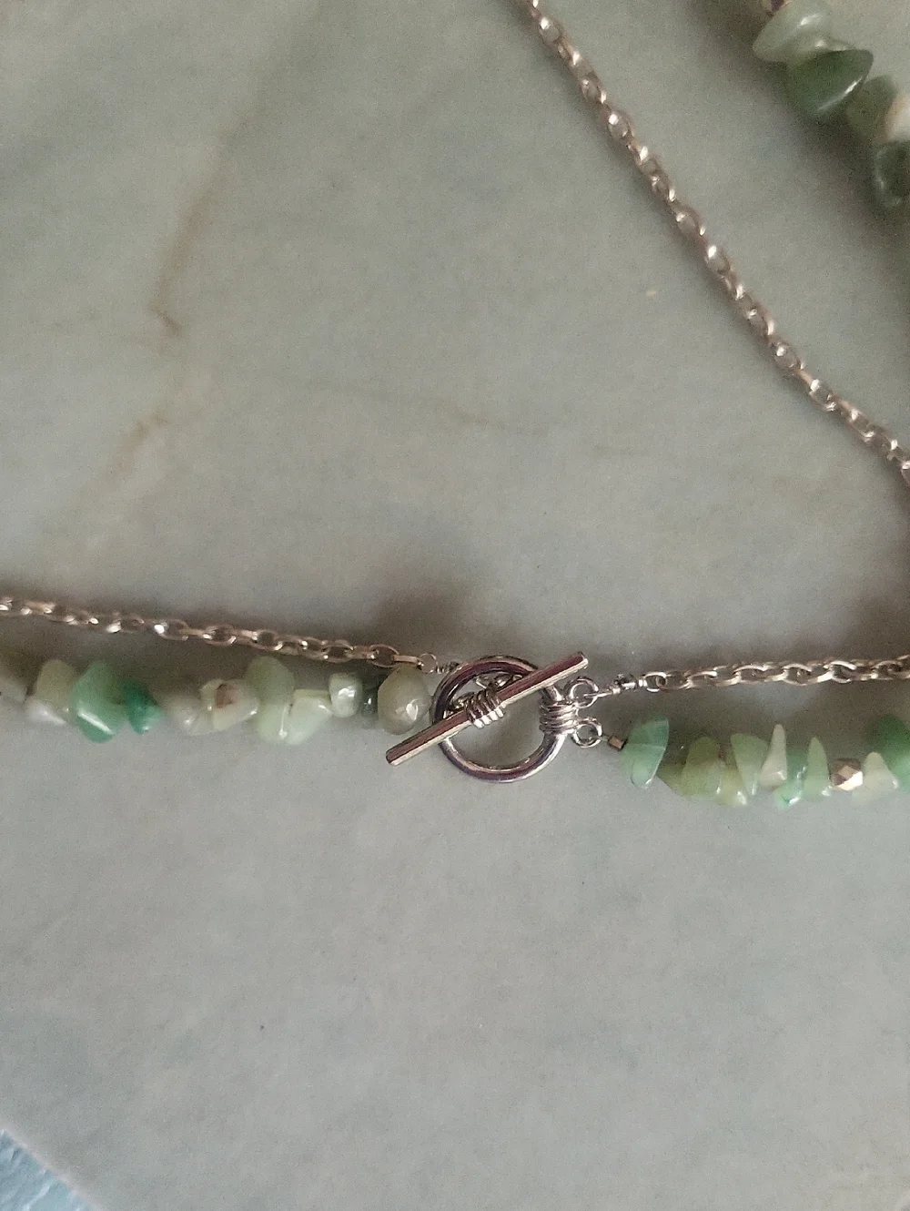 Geniune Green Jade Gemstone Necklace - Picture 4 of 8